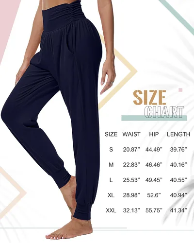 Vista 6 de Paquete de 3 pantalones deportivos para mujer, cómodos pantalones de descanso con bolsillos de cintura alta, pantalones deportivos cómodos