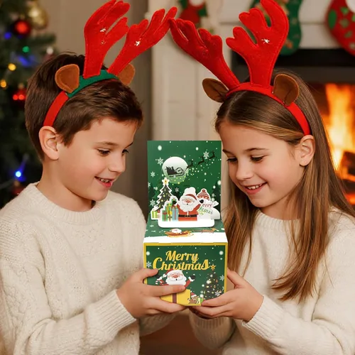 Vista 7 de Caja de dinero para regalo en efectivo con mecanismo de tirar, caja de regalo de dinero de Feliz Navidad, caja de regalo sorpresa con mecanismo
