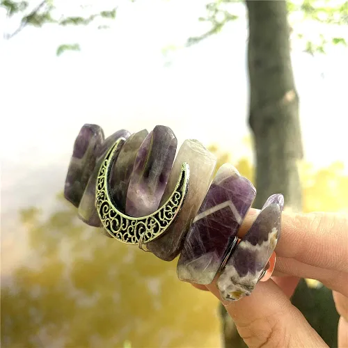 Vista 3 de Pinzas para el cabello largo, accesorios irlandeses para el cabello (pinza de amatista)