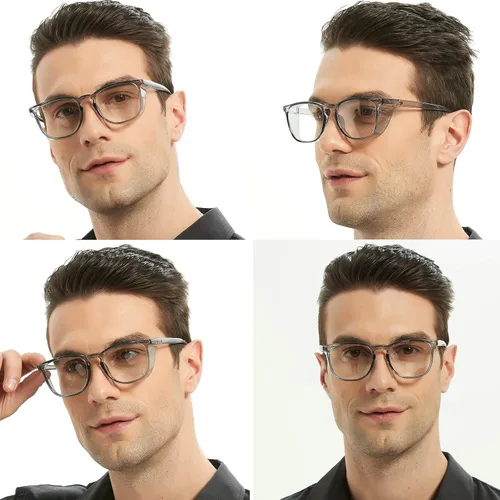 Vista 5 de Anteojos de seguridad que no se empañan, con protección UV400, lentes con bloqueo de luz azul para hombres y mujeres, anteojos transparentes