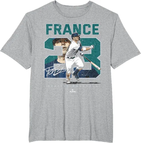 Vista 17 de Number and Portrait Ty France Seattle MLBPA Camiseta, Negro