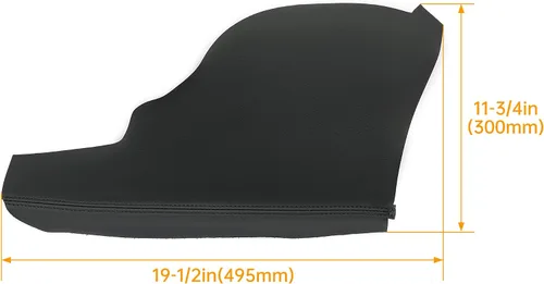 Vista 3 de KUAFU Funda para reposabrazos de panel de puerta Compatible con tapicería de reposabrazos de puerta delantera Honda Odyssey 2011-2017 PVC negro - 2