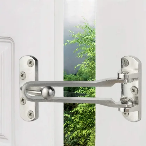 Vista 6 de Topbuti Cerradura de puerta de seguridad para el hogar, paquete de 2 cerraduras de seguridad para puerta delantera, cerraduras de refuerzo