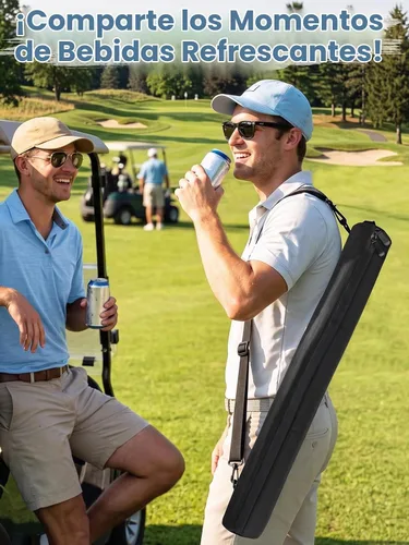 Vista 5 de Acostop Golf Cooler Beer Sleeve with 6 Ice Pucks, Golf Bag Accessories