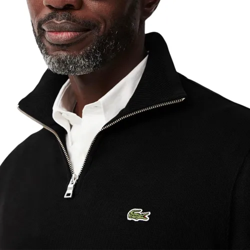 Vista 2 de Lacoste Sudadera entrelazada de cuello alto con cremallera para hombre