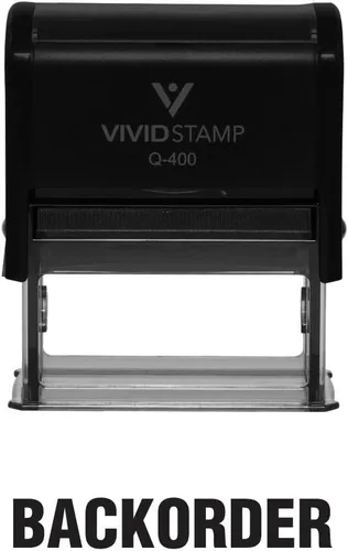 Vista 6 de BackOrder Self Inking Rubber Stamp (Black Ink) - Medium 2 Pack