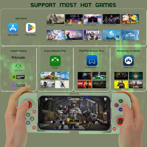 Vista 4 de Joso Phone Controller for iPhone/Android Support Phone Case, Mobile Gaming Controller with Ergonomic Design - Wireless Gamepad for Cloud Gaming & PS