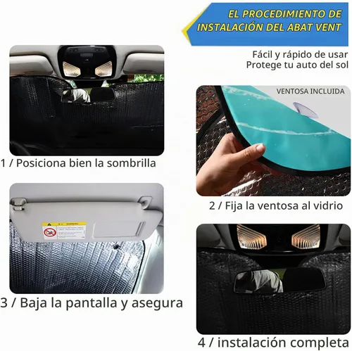 Vista 4 de Parasol para parabrisas de automóvil de tiburón para ventana delantera, accesorios interiores para automóvil SUV