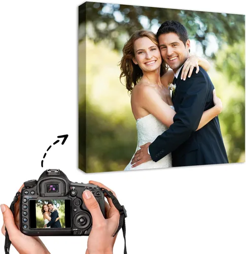 Vista 33 de YYYYHPP Impresiones en lienzo con tus fotos, arte de pared personalizado de foto a lienzo, impresión en lienzo para boda, familia, bebé, mascotas