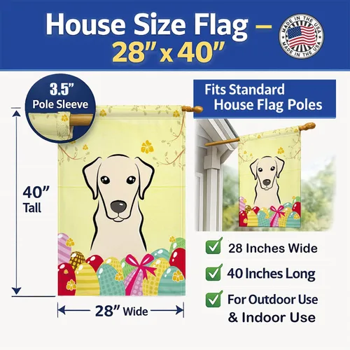 Vista 382 de Caroline's Treasures BB1923GF Bandera decorativa para jardín con diseño de Border Collie, para caza de huevos de Pascua, para jardín, jardín, patio