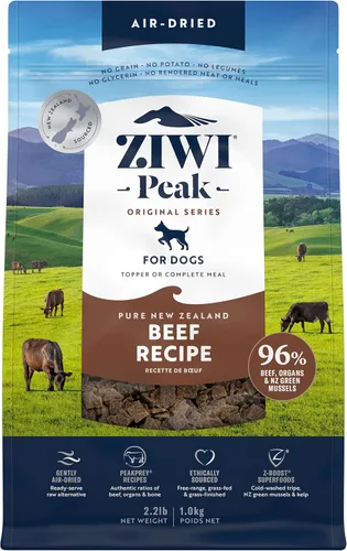 Vista 30 de ZIWI Peak - Alimento para perros secado al aire, carne de res, totalmente natural, alta proteína, sin granos, ingredientes limitados