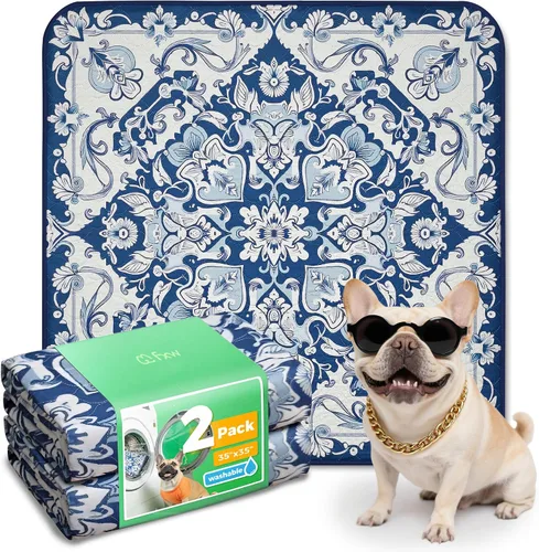 Vista 8 de FXW Almohadillas lavables para orina para perros, almohadillas para cachorros con súper absorbentes, diseñadas específicamente para jaulas de 24