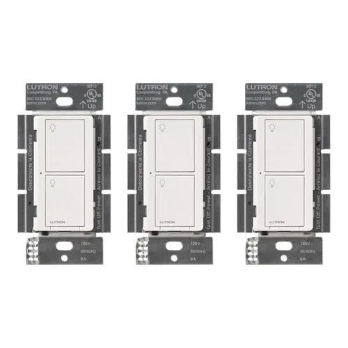 Vista 26 de Lutron Caseta - Interruptor de luz inteligente original (requiere Lutron Smart Hub), para el hogar, luces LED y ventiladores, 6 amperios, un solo