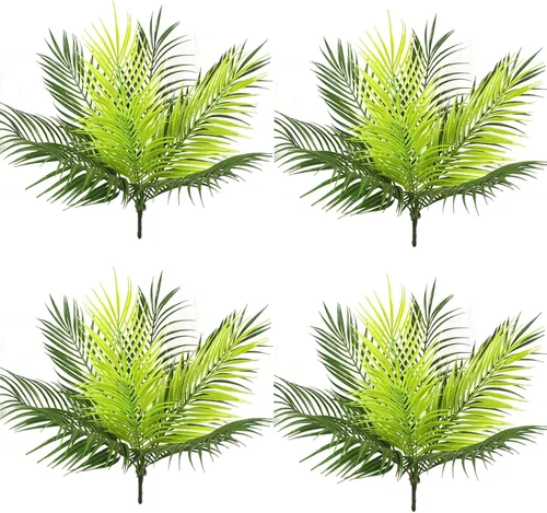 Vista 32 de PASYOU Planta artificial de Aglaonema, plantas falsas de Codiaeum Variegatum, 2 unidades, arbustos de plástico de hoja perenne de magnolia