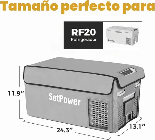 Vista 2 de Setpower Funda protectora aislante para refrigerador portátil Setpower RF20, adecuada solo para RF20