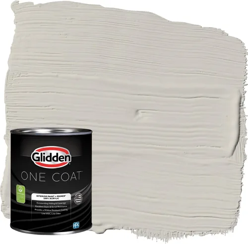 Vista 48 de Glidden Pintura Interior + Imprimación: Gris/Plata Antigua, Una Capa, Satinado, 1 Galón
