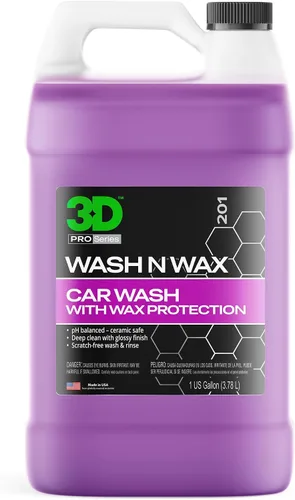 Vista 10 de 3D Wash N Wax Jabón de lavado de autos – pH equilibrado, fácil de enjuagar, jabón libre de arañazos con protección de cera – 16 onzas