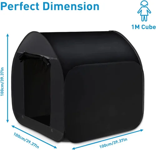 Vista 5 de Tienda Sensorial para Niños de 35.4 x 35.4 x 35.4 pulgadas - Refugio Calmante Certificado CPC con Rincón Oscuro y Silencioso Tienda Portátil