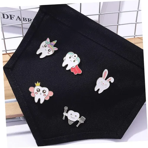 Vista 3 de SOIMISS 25 mochilas con broche de dientes en vestidos a granel trajes pin estético esmalte dental dentista pin dentista regalo accesorios de gusto