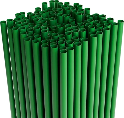 Vista 5 de Pajitas desechables de plástico para beber, rectas, 7.75 pulgadas de largo (surtido, 500)