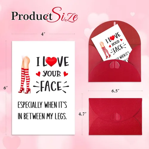 Vista 7 de PETCEE Divertida tarjeta de San Valentín para él, marido, novio, tarjetas de San Valentín traviesas y sucias para hombres y adultos, tarjeta