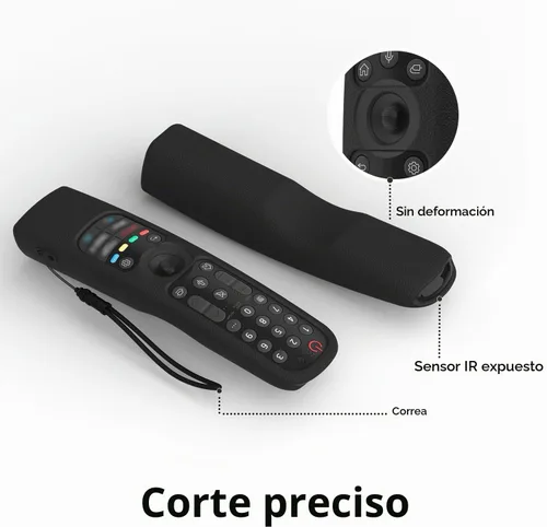 Vista 6 de Funda de silicona MR22GN Magic Remote LG compatible con LG MR21GA/MR23GN MR24GN OLED Smart TV, cubierta protectora a prueba de golpes para LG MR23GN