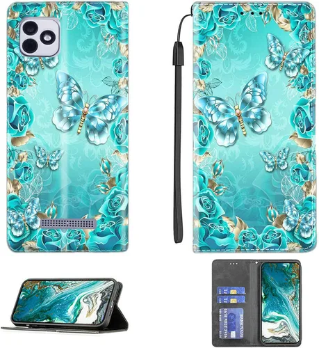 Vista 17 de jioeuinly ATT Motivate 2 - Funda compatible con ATT Motivate 2, funda con soporte abatible y cierre magnético DJS