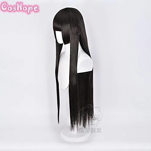 Vista 4 de Peluca de cosplay Yumeko Jabami Kakegurui Cosplay mujeres larga recta negro peluca Cosplay Anime Cosplay Cosplay Pelucas sintéticas resistentes al