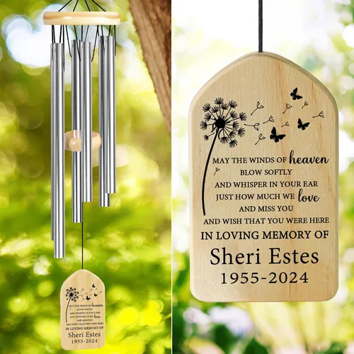 Vista 15 de Campanillas de viento conmemorativas para la pérdida de la madre, regalo de condolencias en memoria de mamá