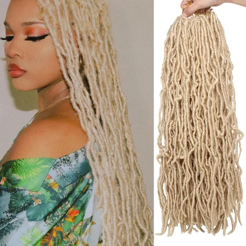 Vista 39 de Extensiones de pelo sintético, estilo diosa, rizado, ondulado, trenzas, pre-rizado, suave, para mujeres