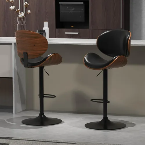 Vista 18 de civama Taburetes de bar 1 pieza para encimera de cocina, sillas de altura de barra ajustable, taburetes de bar giratorios modernos con asiento