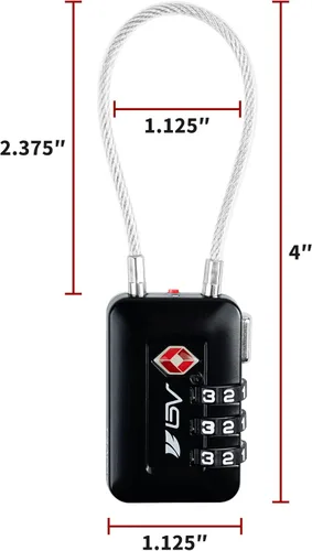 Vista 9 de Cerradura de viaje de equipaje aceptada por la TSA, establece tu propia cerradura de combinación para casillero de gimnasio escolar, cerraduras