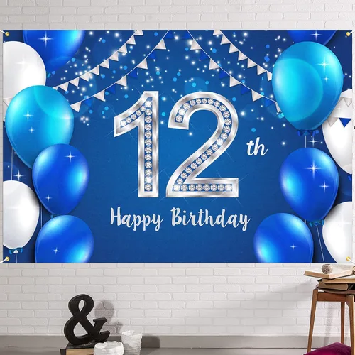 Vista 25 de HAMIGAR Fondo de pancarta de feliz cumpleaños número 10 de 6 x 4 pies, decoraciones de cumpleaños de 10 años, suministros de fiesta para niñas