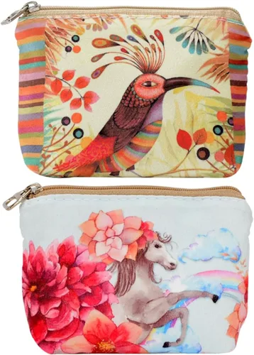 Vista 30 de Monedero de moda para mujer y niña, cartera con bolsillo para llaves, bolsa de cambio, lindo portamonedas Baby Pandas