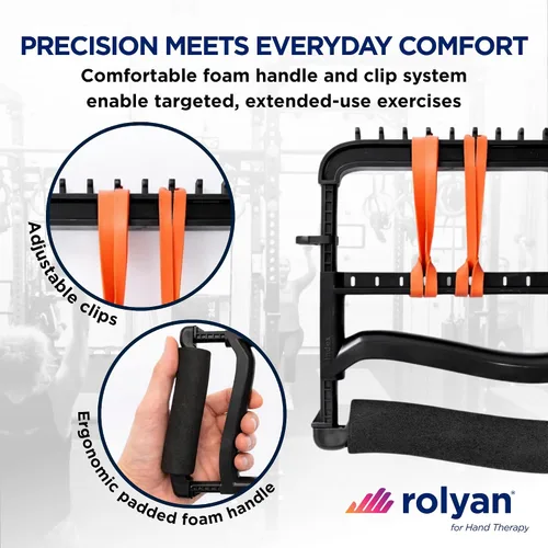 Vista 3 de SAMMONS Preston, herramienta de mano, con asa acolchada, ajustable Squeeze ergonómica y de hule, bandas de resistencia progresiva para Negro