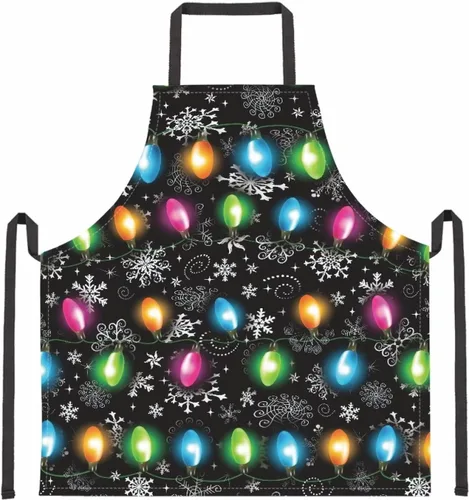 Vista 20 de Dreaweet Delantal de cocina unisex con cuello ajustable de Navidad