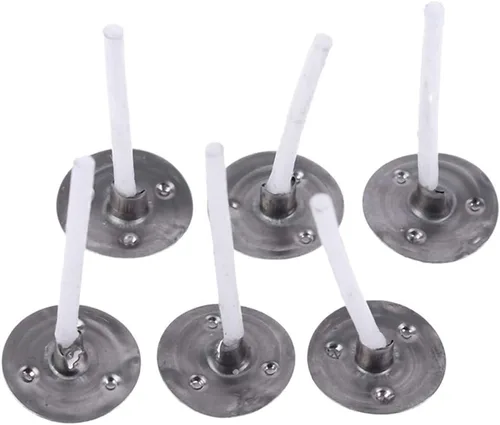 Vista 6 de 100 mechas de té de bajo humo, pestañas de mecha preenceradas de 1 pulgada para fabricación de velas de cera de soja, algodón puro, sin humo