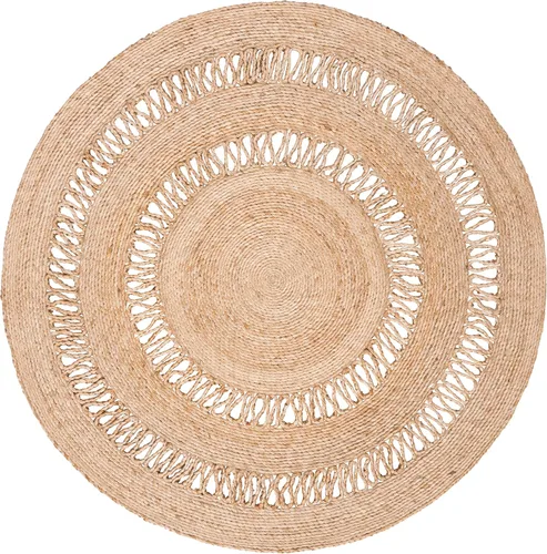 Vista 2 de SAFAVIEH Colección redonda de fibra natural NFB254A de 3 pies, redonda, natural, hecha a mano, estilo bohemio, con encanto de yute