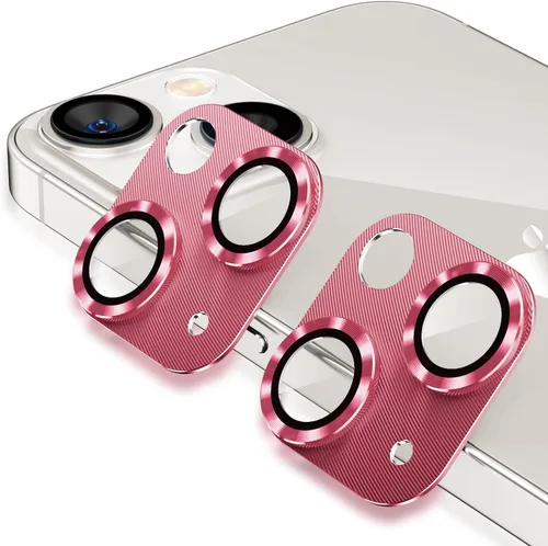 Vista 13 de Korecase - Protector de lente de cámara para iPhone 14 / iPhone 14 Plus, cubierta de metal para cámara, película de metal de aluminio de dureza 9H