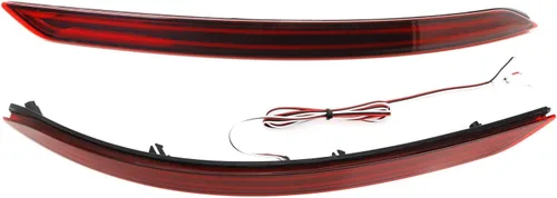 Vista 8 de iJDMTOY luces LED de reflector de parachoques completo lente roja Compatible con 2017 2018 Hyundai Elantra Sedán, función como luces traseras
