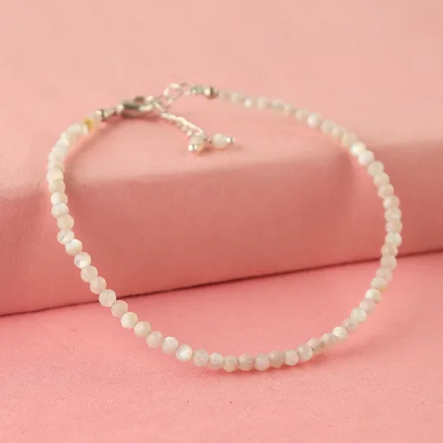 Vista 3 de Pulsera de cuentas de piedras preciosas de 0.118 in