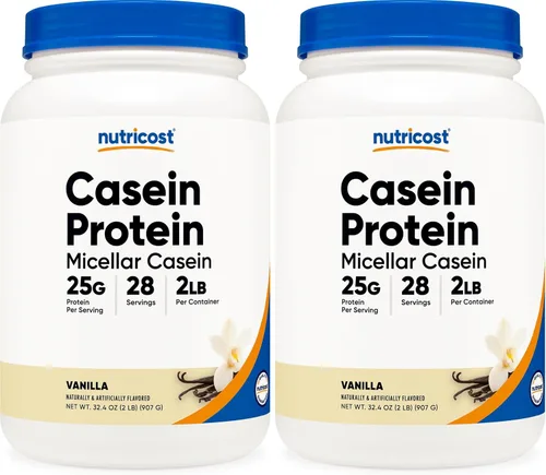 Vista 7 de Nutricost Proteína Caseína en polvo 5lb (vainilla)