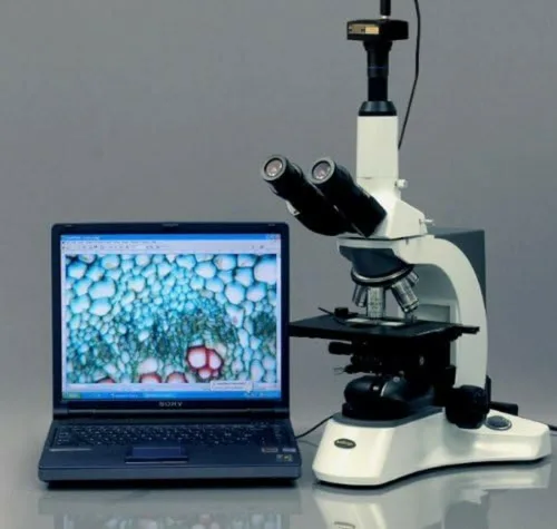 Vista 5 de AmScope MU500-CK - Cámara de microscopio USB de 5.0 MP con software y kit de calibración, compatible con Windows XP/Vista/7/8/10 y Mac OSX