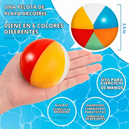 Vista 2 de Mini bolas de estrés para playa, 9 unidades de bolas de alivio de estrés