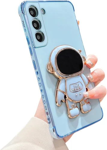 Vista 19 de phylla para Samsung Galaxy A12 Funda de Teléfono con Soporte Oculto de Astronauta Chapado en Oro de Lujo Lindo Astronauta Lateral Lindo