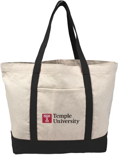 Vista 388 de Campus Lab Bolsa de lona con logotipo primario colegiado con bolsillo externo, bolsa de hombro reutilizable para ir de compras, playa Águilas A&m