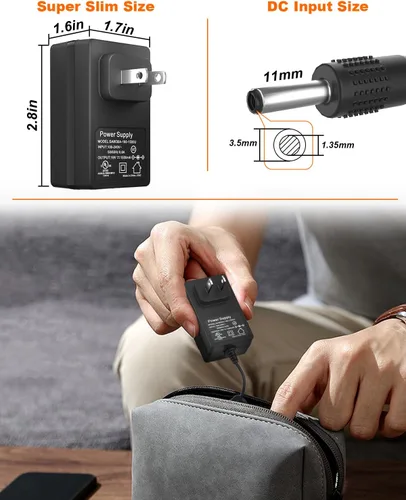 Vista 4 de MARBERO Adaptador de 19 V CA/CC Cable de alimentación compatible con MARBERO M82 M82MAX M822 M822MAX M87 M88 M168 Generador solar Batería de litio