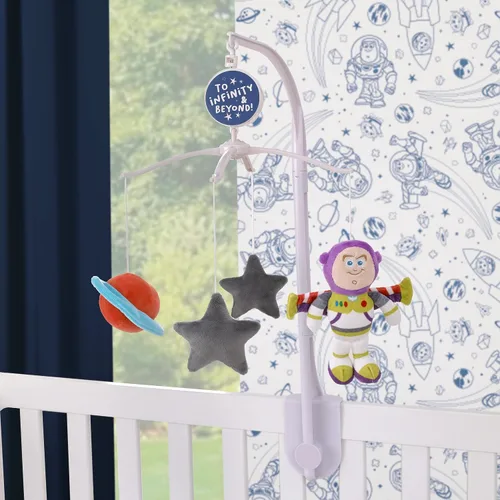 Vista 2 de Disney Toy Story Outta This World - Móvil musical multicolor de Lightyear, estrellas y planeta