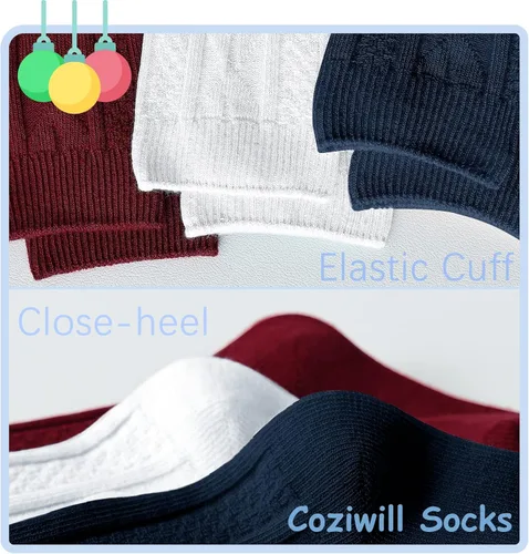 Vista 5 de Calcetines altos hasta la rodilla para bebés, calcetines para recién nacidos, calcetines de tubo para niños, calcetines de punto trenzado hasta