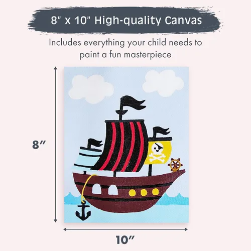 Vista 3 de Pink Picasso Kits de pintura por números para niños de 5 a 12 años Juego de pintura para niños principiantes de 8 x 10 pulgadas, kit de pintura